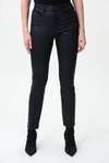 Joseph Ribkoff Black Croc Printed Pleather Trousers 224943 11 In Black