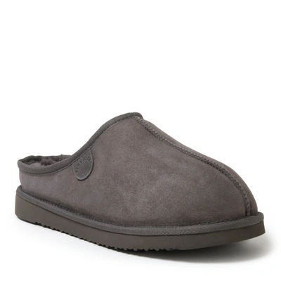 Dearfoams Fireside By  Men's Grafton Genuine Shearling Clog In Grey Solid