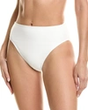 Carmen Marc Valvo High Waist Bikini Bottom In White
