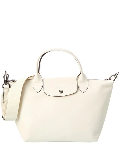 Longchamp Le Pliage Xtra Small Leather Tote In White