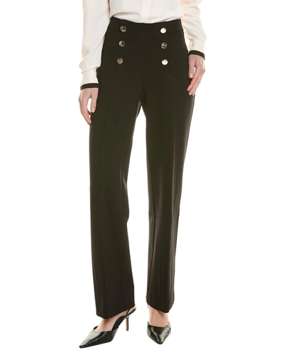 Anne Klein High-rise Wide Leg Pant In Black