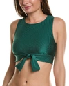 VINCE CAMUTO RIBBED CROP BIKINI TOP