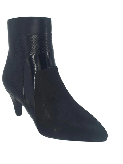 Impo Eila Womens Faux Suede Ankle Booties In Black