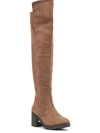OLIVIA MILLER ROCKWELL WOMENS MICROSUEDE TALL OVER-THE-KNEE BOOTS