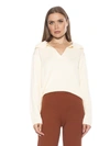 Alexia Admor Evander Retro Collared Sweater In White