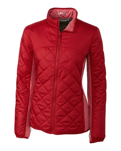 Cutter & Buck Long Sleeve Lt Wt Sandpoint Quilted Jacket In Red