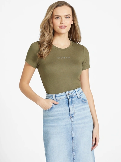 Guess Factory Preston Logo Top In Black