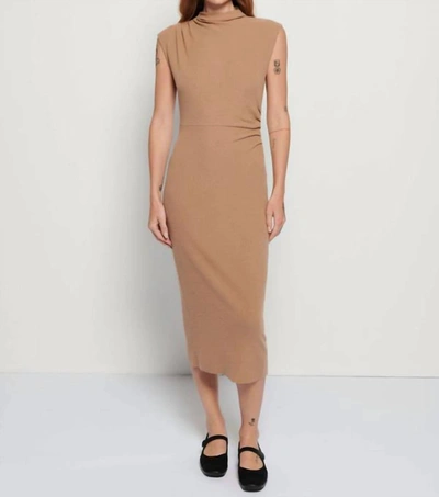 Nation Ltd Clarisse Draped Dress In Brown