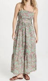 LOST + WANDER BIG SUR MAXI DRESS IN GREENFLORAL