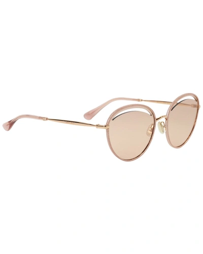 Jimmy Choo Malya Cut-out Sunglasses In Brown