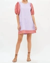 Oliphant Puff Crew Neck Dress In Multi In Multi