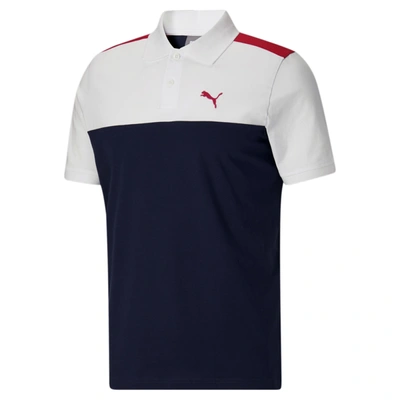 Puma Essential+ Block Men's Polo Shirt In Navy
