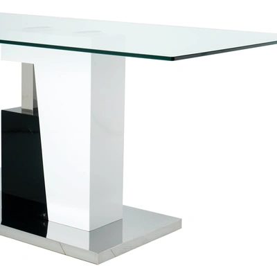 Simplie Fun Modern Style Glass Table In Transparent