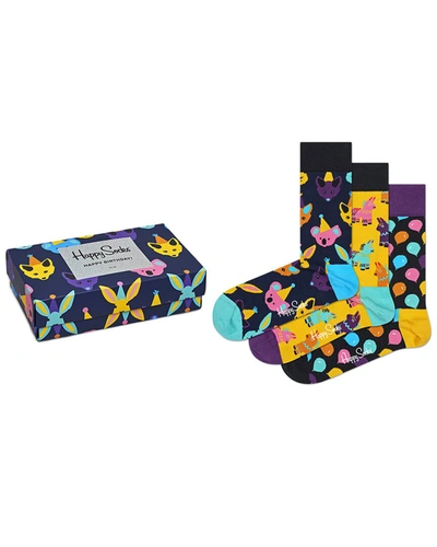 Happy Socks Singing Party Animal Birthday Gift Box In Multi
