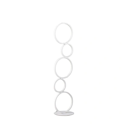 Simplie Fun 38.5" In Else Nordic 5-ring Shaped White Led Metal Table Lamp