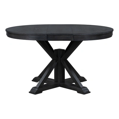 Simplie Fun Retro Functional Extendable Dining Table In Black