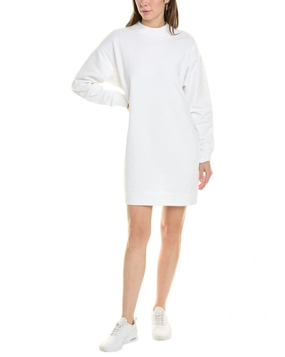 Vince Sweatshirt Mini Dress In White