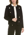 Anne Klein Faux Double Breasted Jacket In Black