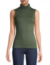 Majestic Soft Touch Sleeveless Turtleneck In Mousse In Multi