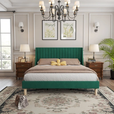 Simplie Fun Molblly King Size Bed Frame In Green