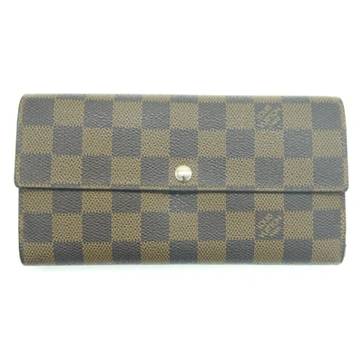 Pre-owned Louis Vuitton Sarah Canvas Wallet () In Brown