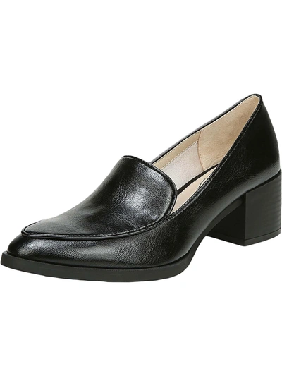 Lifestride Devyn Womens Block Heel Slip On Loafers In Black