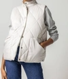 Lilla P Reversible Snap Front Vest In White In White