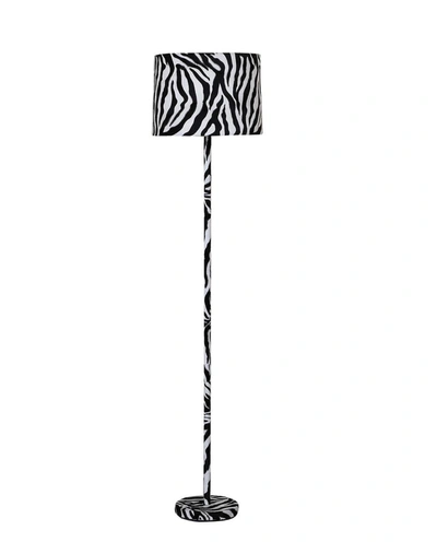 Simplie Fun 59" Faux Suede Zebra Print Floor Lamp