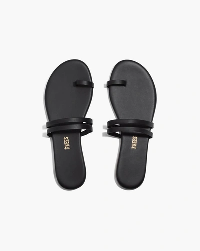 Tkees Leah Leather Sandals In Black