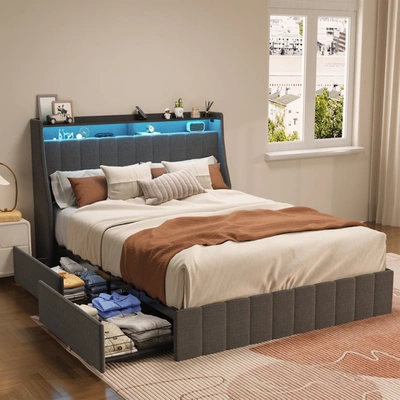 Simplie Fun Queen Size Bed Frame