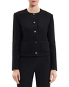 THEORY CROP WOOL-BLEND JACKET