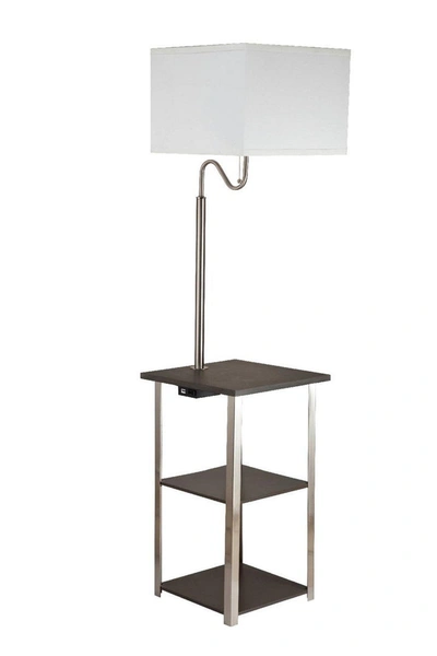Simplie Fun 58" Tall" Dru" Square Side Table Floor Lamp