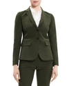 Theory Etiennette Wool Blazer In Green