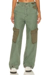 MOTHER G. I JANE NERDY PANT IN GREE