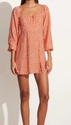 Faithfull The Brand Ballari Mini Dress In Yumi Floral Print In Multi