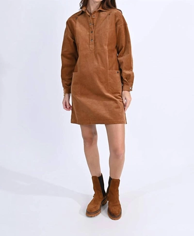 Molly Bracken Sipping Cider Dress In Camel In Brown