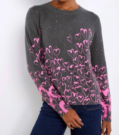 Lisa Todd Shale Hearts Printed Sweater In Brown