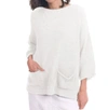 ALEMBIKA LUXE POCKET SWEATER IN WHITE