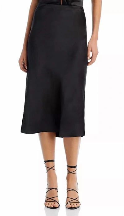 Sugarlips Women's Midi Slip Skirt In Black