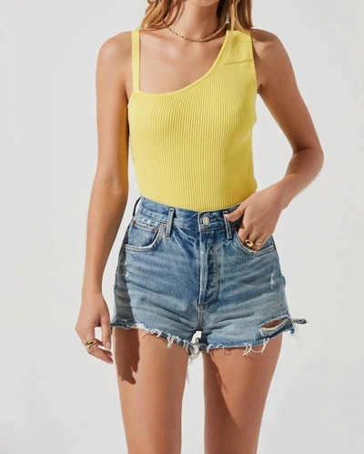 Astr Women's Shanice Bodysuit In Lemon In Yellow