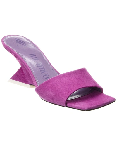 Attico Cheope 60 Suede Mules In Purple