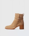 Rag & Bone Hazel Suede Buckle Ankle Booties In Brown