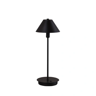 Simplie Fun 17.5" In Rowan Matte Powder Black G-9 Table Lamp