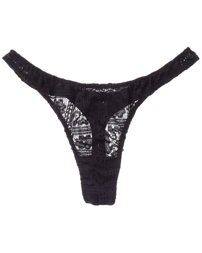 Only Hearts Lisbon Lace Thong In Black
