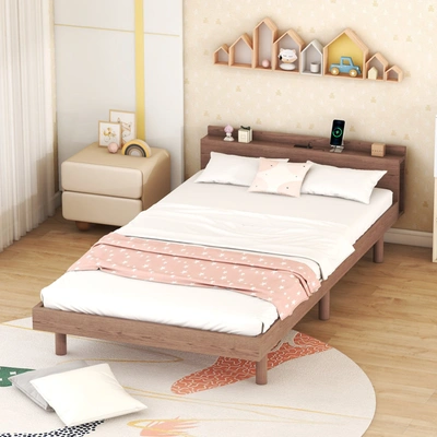 Simplie Fun Modern Design Twin Size Platform Bed Frame In Multi