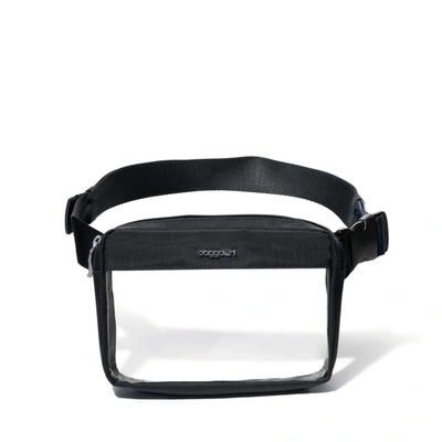 Baggallini Clear Stadium Belt Bag Sling In Black