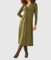 GIFTCRAFT NASH TWIST DRESS IN OLIVE