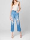 Blanknyc Straight Leg Ripped Jean In Blue Denim In Blue