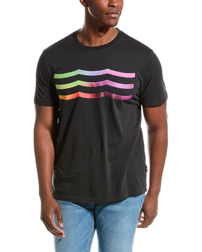 Sol Angeles Rainbow Waves Crew T-shirt In Black