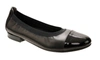 David Tate Nicole Cap Toe Flat In Black